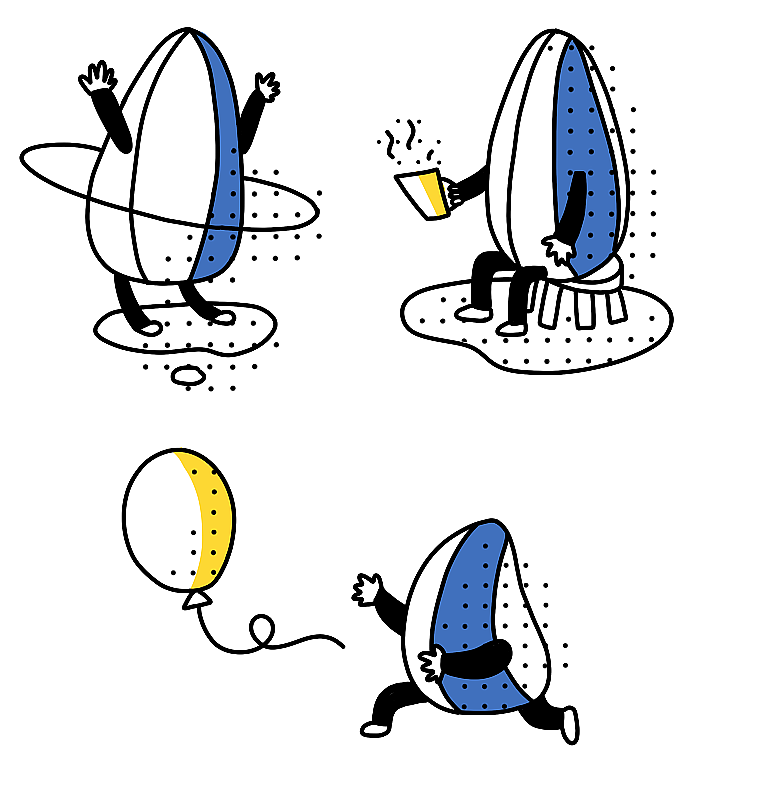瓜子拟人可爱卡通元素图片素材