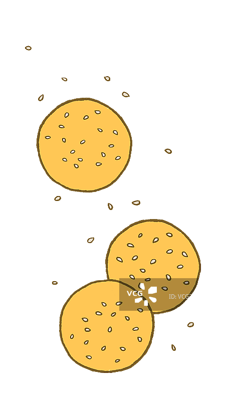 烧饼芝麻传统美食素材元素图片素材