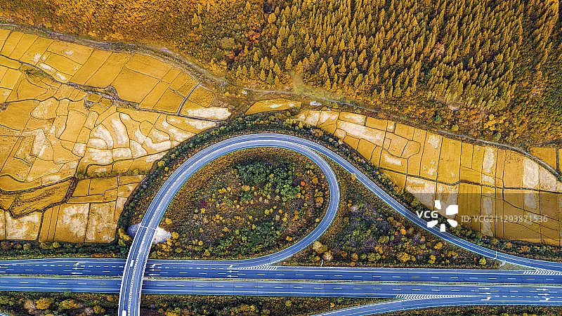 美不胜收的金秋大地图片素材