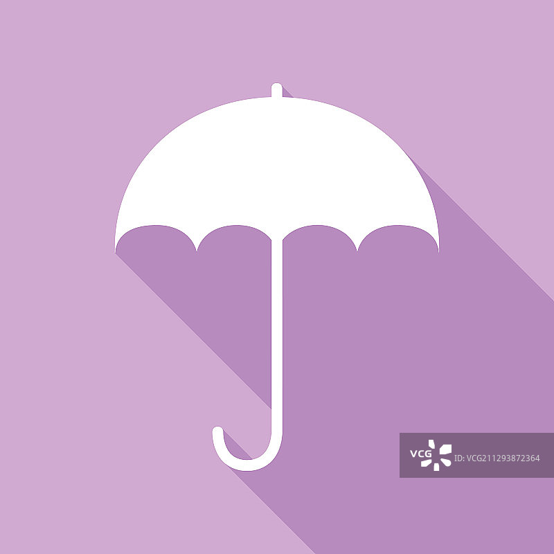 雨伞标志图标——防雨保护符号（扁平风格）图片素材