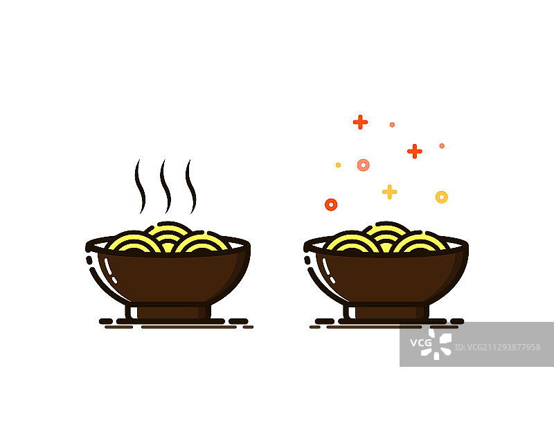 MBE风格面条图标图片素材