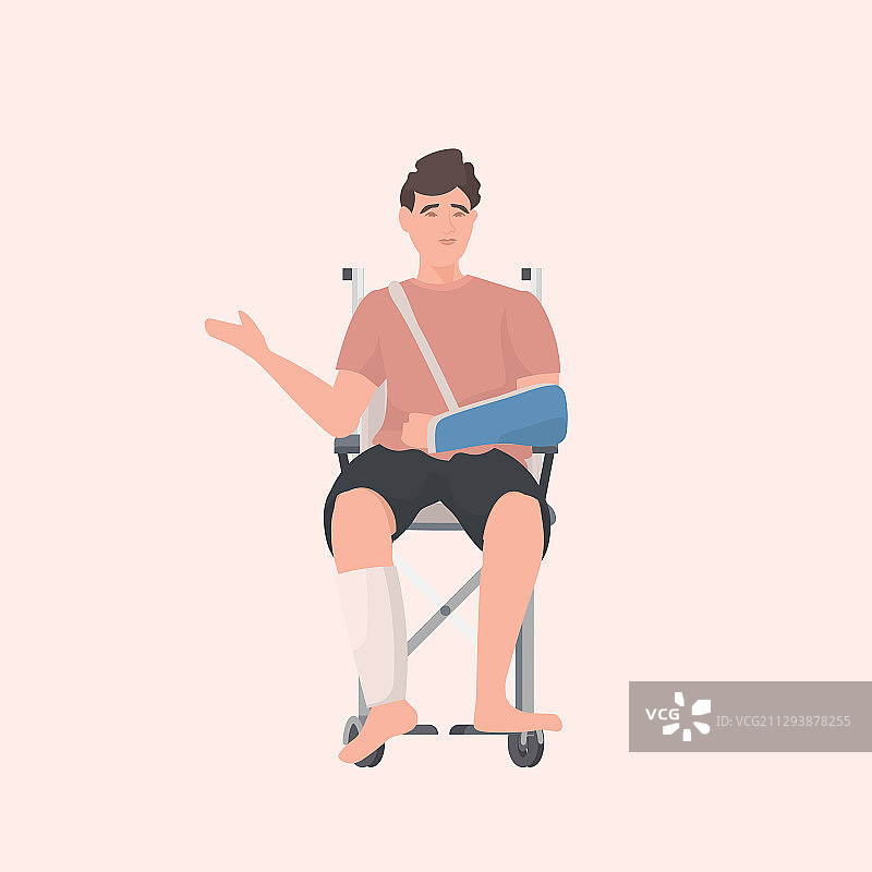 坐轮椅的残疾男人图片素材