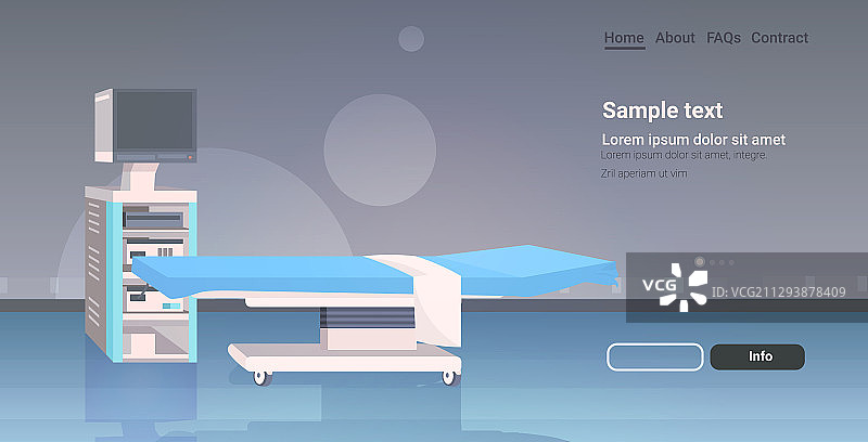 现代化医院手术台和医疗设备图片素材