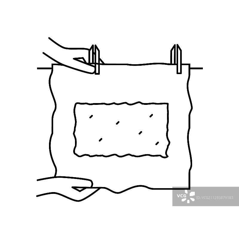 手工造纸工艺图标集图片素材