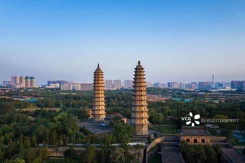 太原双塔寺图片素材