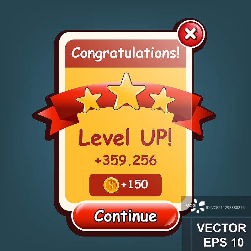 祝贺你的卡通游戏按钮图片素材