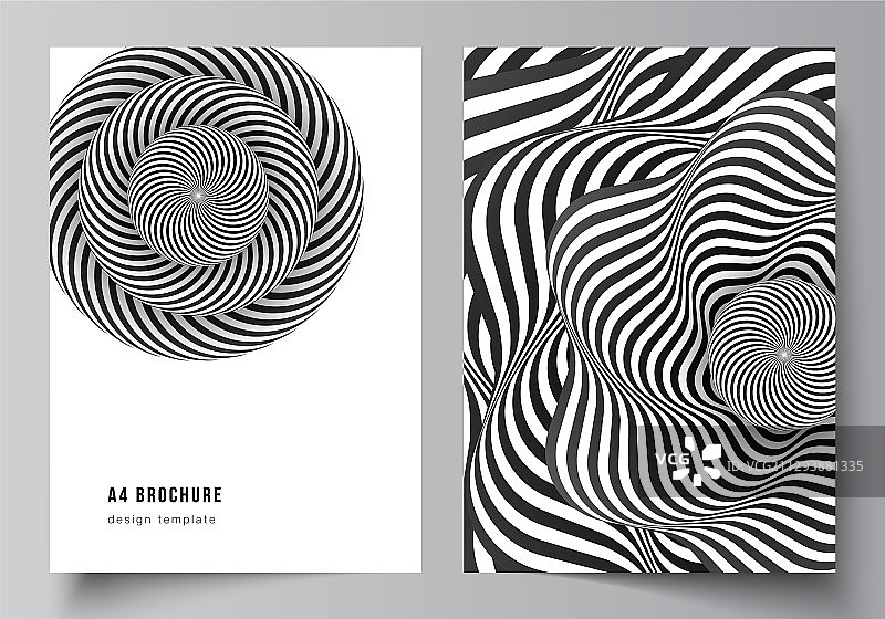 布局a4格式现代封面模型图片素材