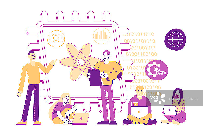 迷你男女工程师图片素材