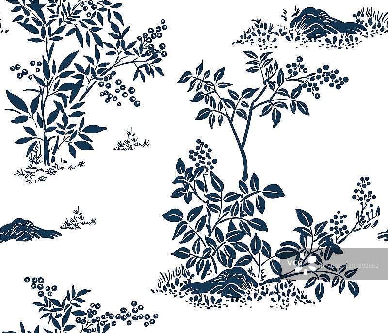 鼠李忍冬水墨写意中国风图片素材