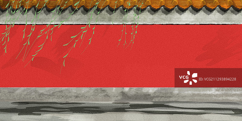 宫墙柳图片素材