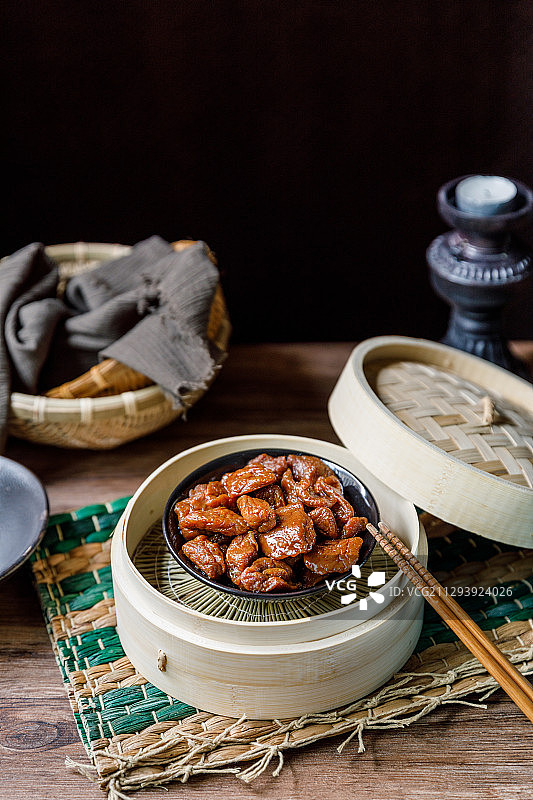 苏锡菜蜜汁豆腐干图片素材