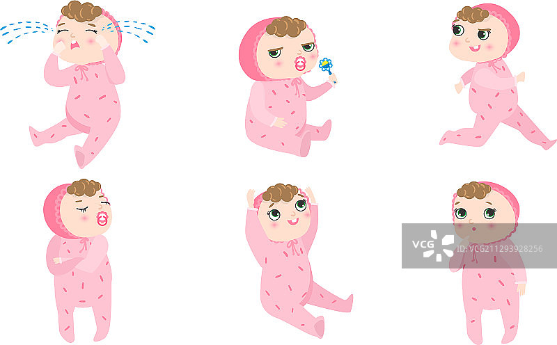 一套可爱的粉色睡衣图片素材