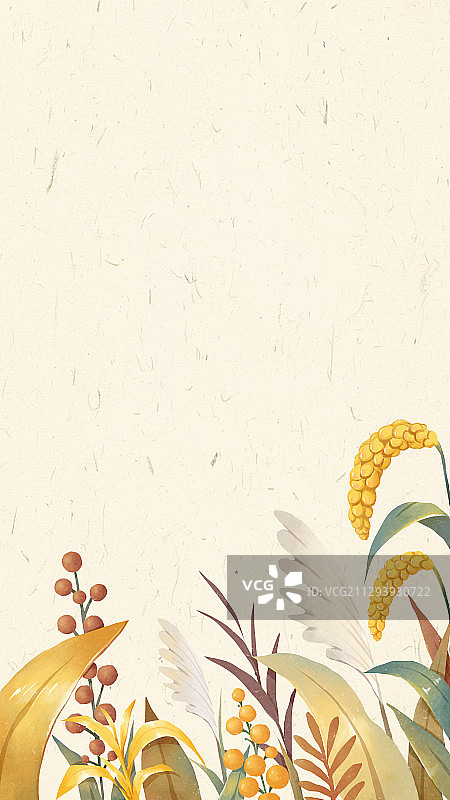 立秋节气风景插画图片素材