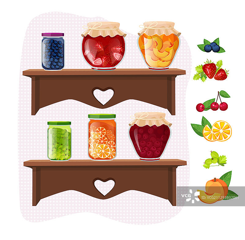 自制果酱蜜饯水果甜点图片素材