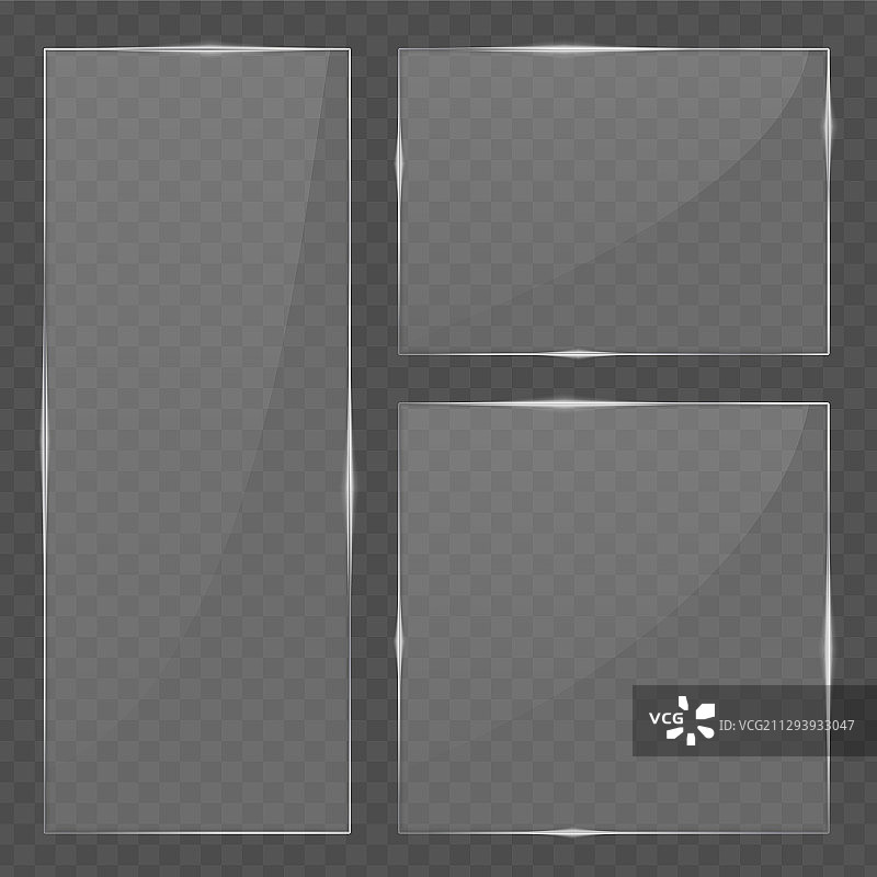 透明玻璃banner图片素材