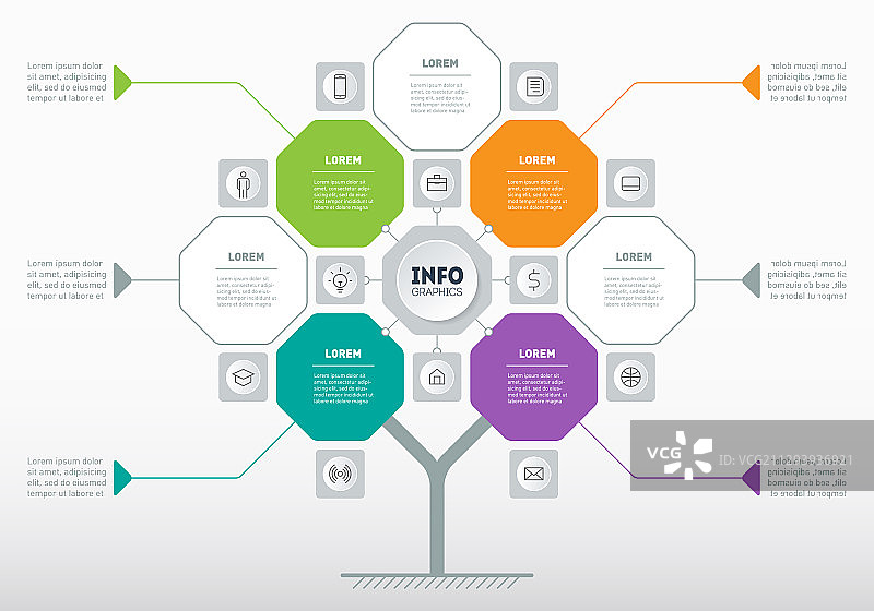 技术或教育流程信息图图片素材