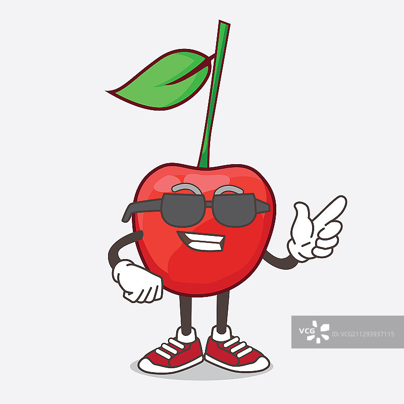 卡通形象冰樱桃图片素材