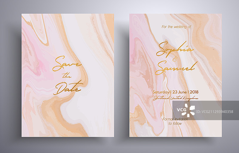 波浪漩涡婚礼邀请图案图片素材