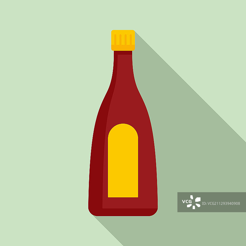 番茄酱瓶扁平风格图标图片素材