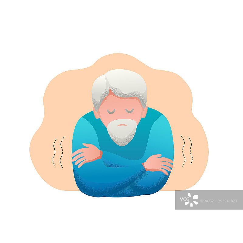 病毒感染的迹象是发烧和发冷图片素材