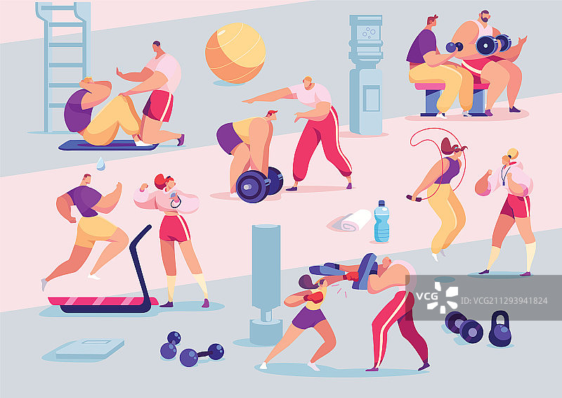 运动人物：私人教练图片素材