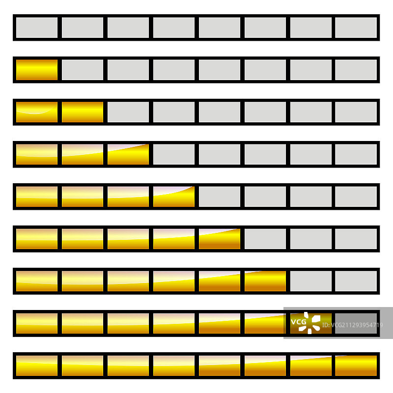 带有光照效果的进度加载条图片素材