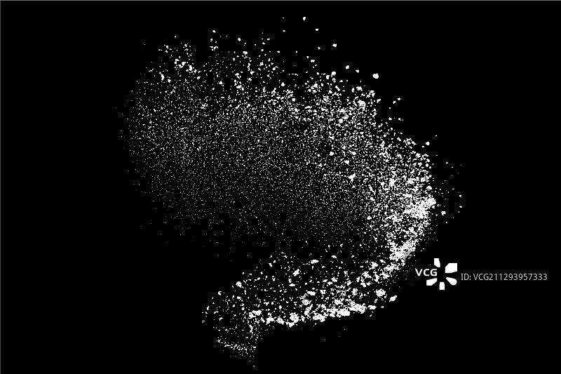 白色飞溅孤立在黑色背景图片素材