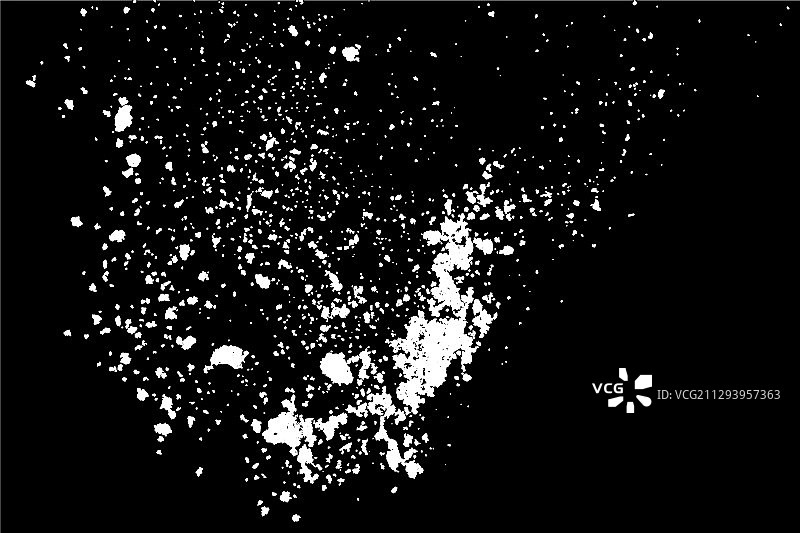 黑色背景上的白色水花飞溅图片素材