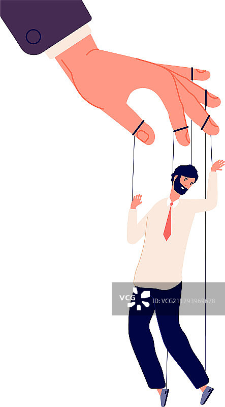 木偶商人操纵人手图片素材