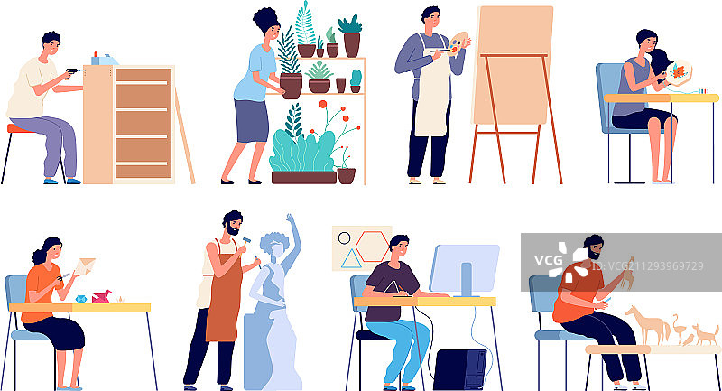 创意工作者手工制品图片素材