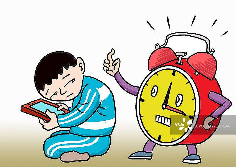 插画：75叫停网游图片素材