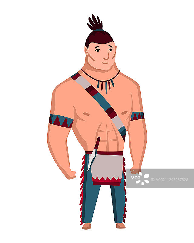 美洲原住民部落成员传统服饰图片素材