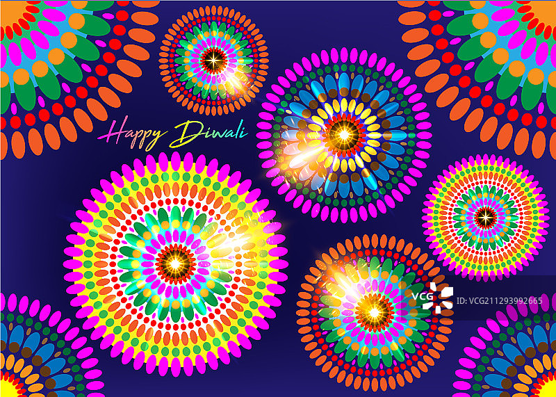 排灯节彩色灯具庆祝活动图片素材