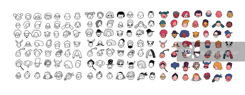 图形人脸图案图片素材