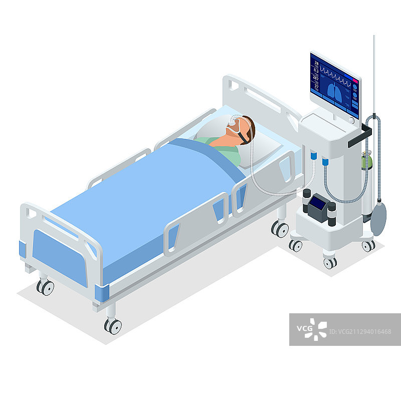 2.5D医用呼吸机图片素材