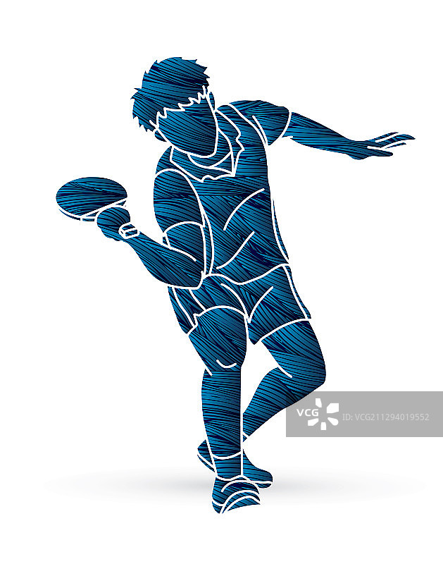 乒乓球运动员卡通图片素材