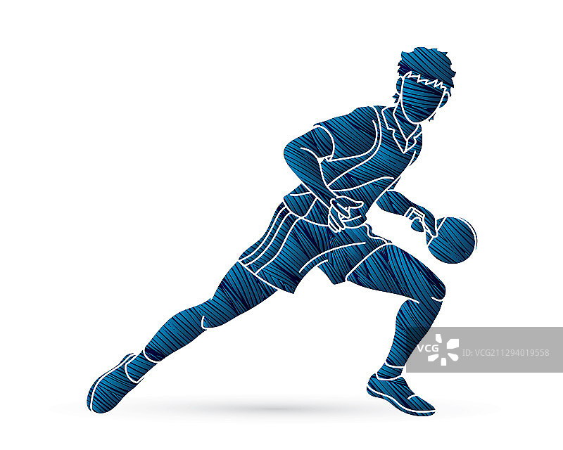 乒乓球运动员卡通图片素材