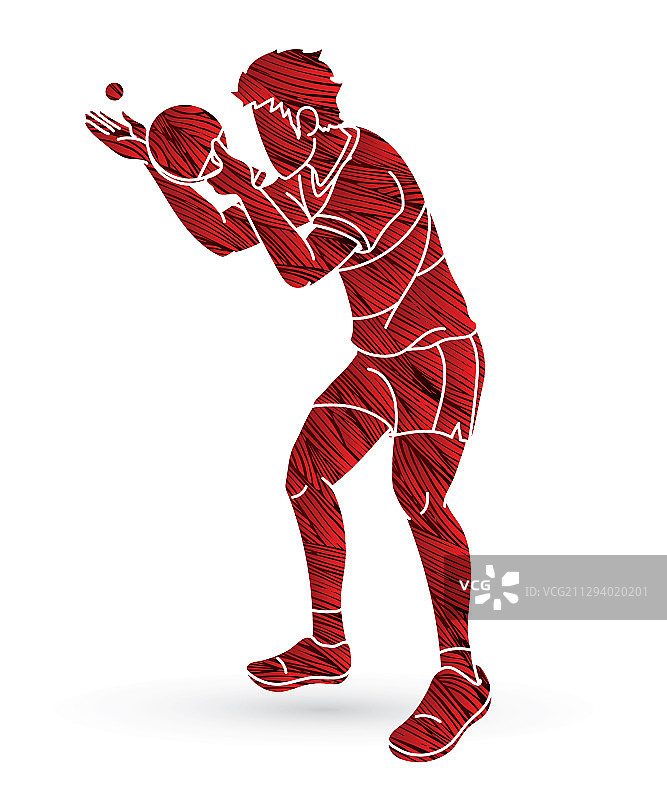 乒乓球运动员卡通图片素材