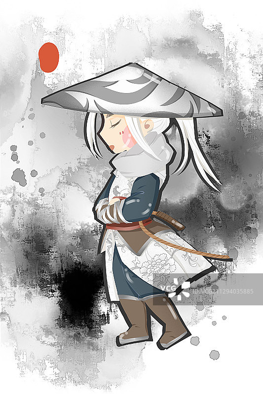 中国风可爱古代男性侠客插画图片素材