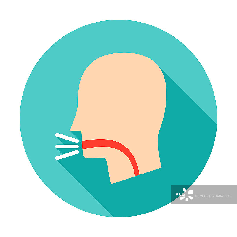 咳嗽圆形图标图片素材