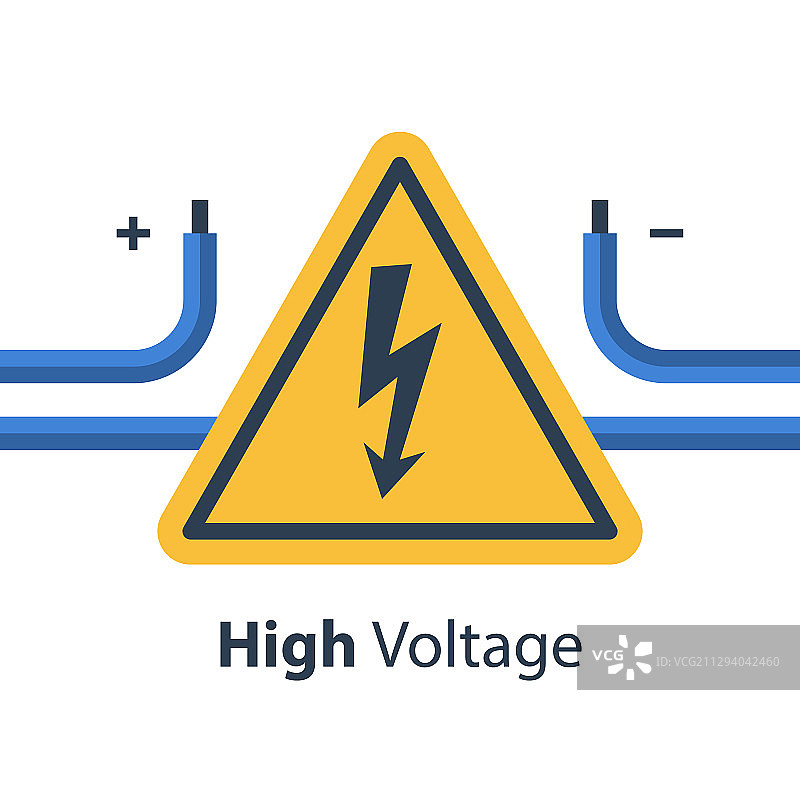 电线和高压标志图片素材