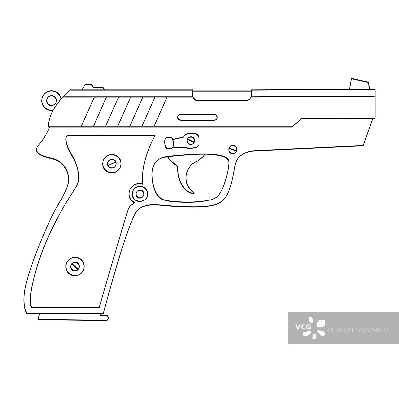 手枪单色图标图片素材