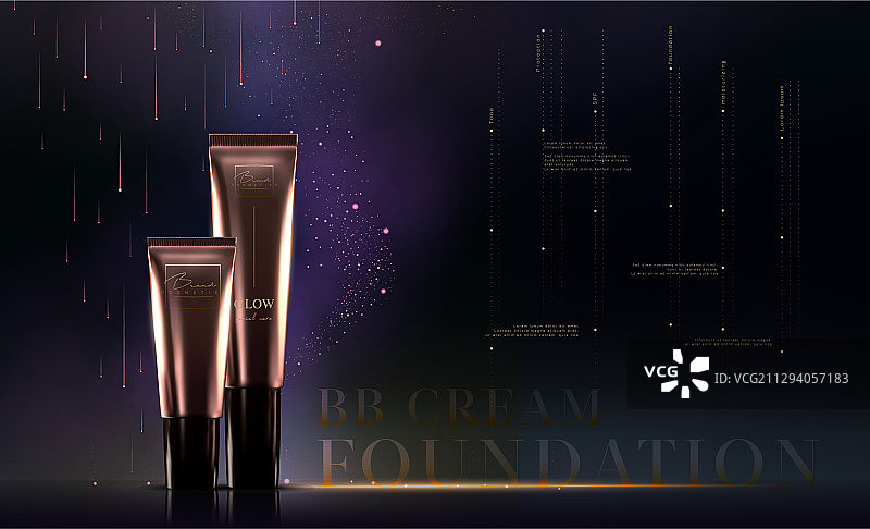 金色奢华化妆品背景图片素材