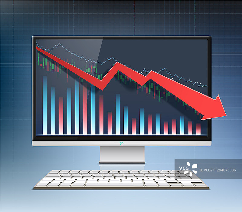 经济与金融衰退图片素材