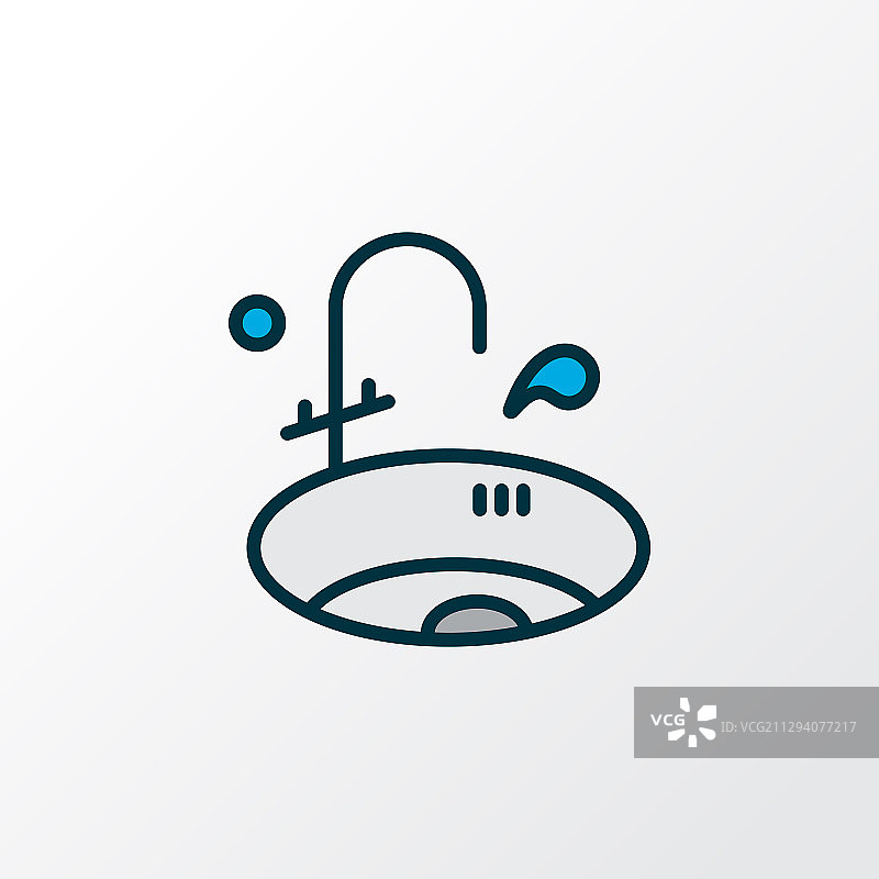 彩色线条水槽图标，高品质图片素材