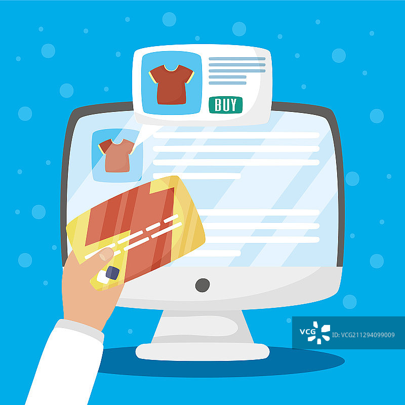 具有在线购物技术的桌面图片素材