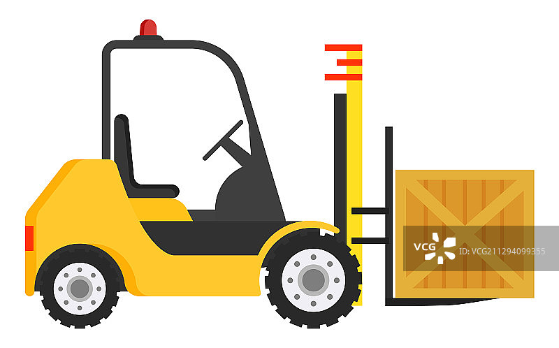 叉车搬运箱子的工业卡车图片素材