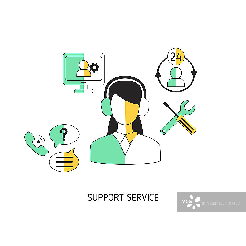 支持服务概念图片素材
