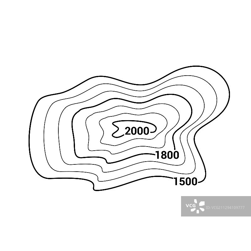 地形等高线山脉地理图图片素材