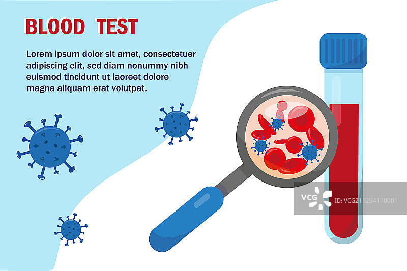 血液检测banner医学概念图片素材